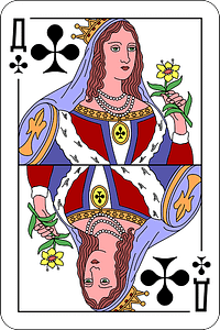 Q of clubs