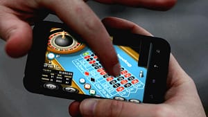 playing on phone